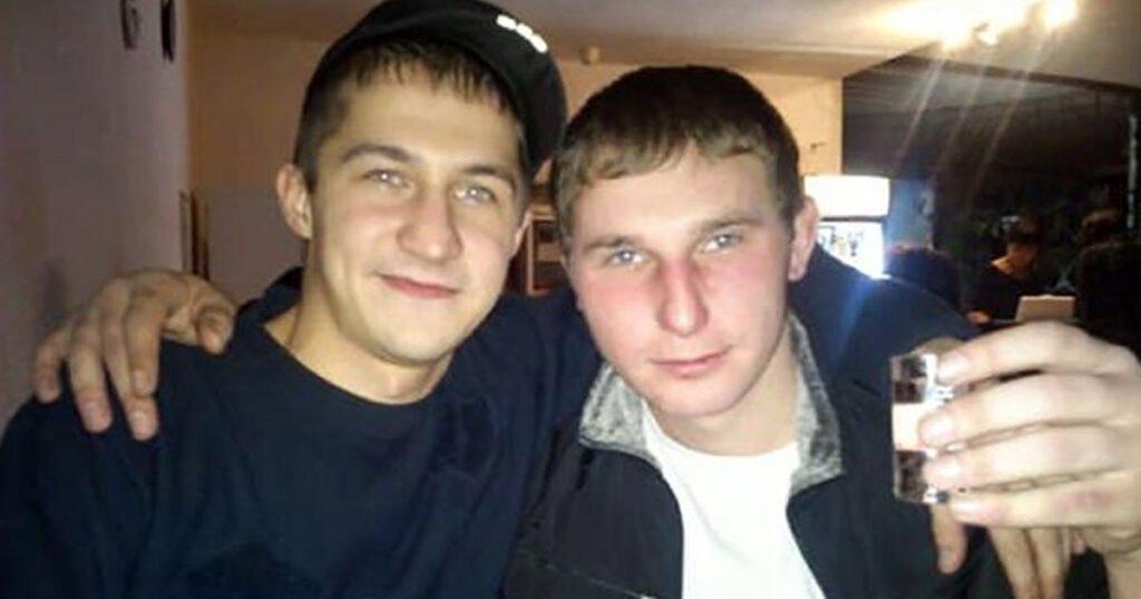 Oleg Sviridov (left) and Vyacheslav Matrosov (right) were friends prior to the incident. Matrosov said he discovered evidence of his friend's alleged crimes while they were drinking together

